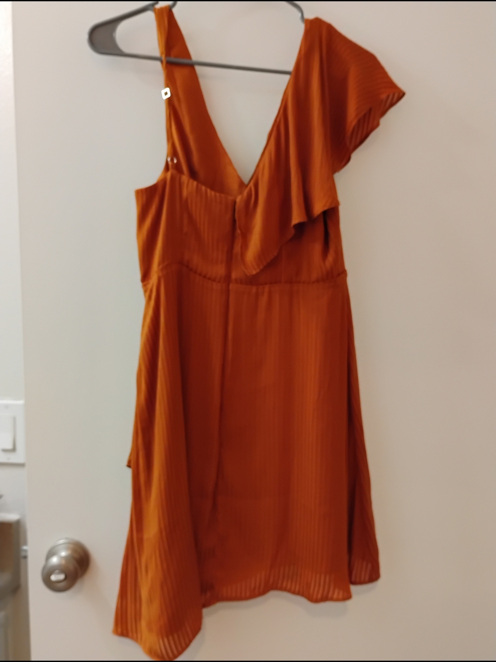 NBD Ruffle Dress in Rust Orange - Picture 3 of 4
